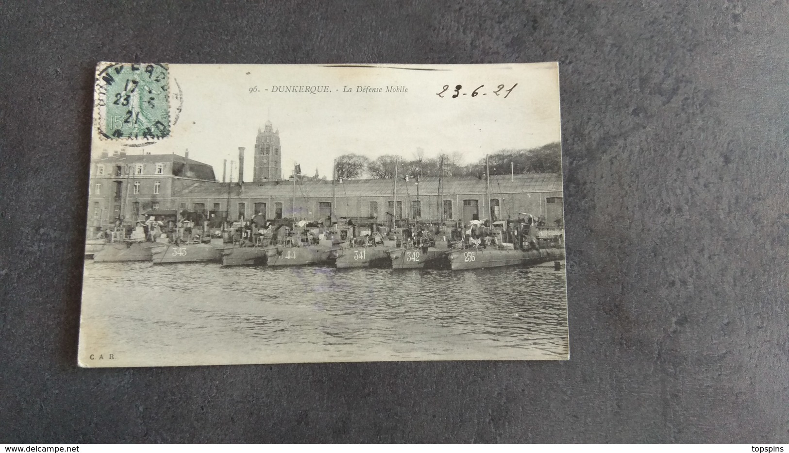 G.A.R. 96 CARTE POSTALE CP DUNKERQUE 1921 LA DEFENSE MOBILE - Warships