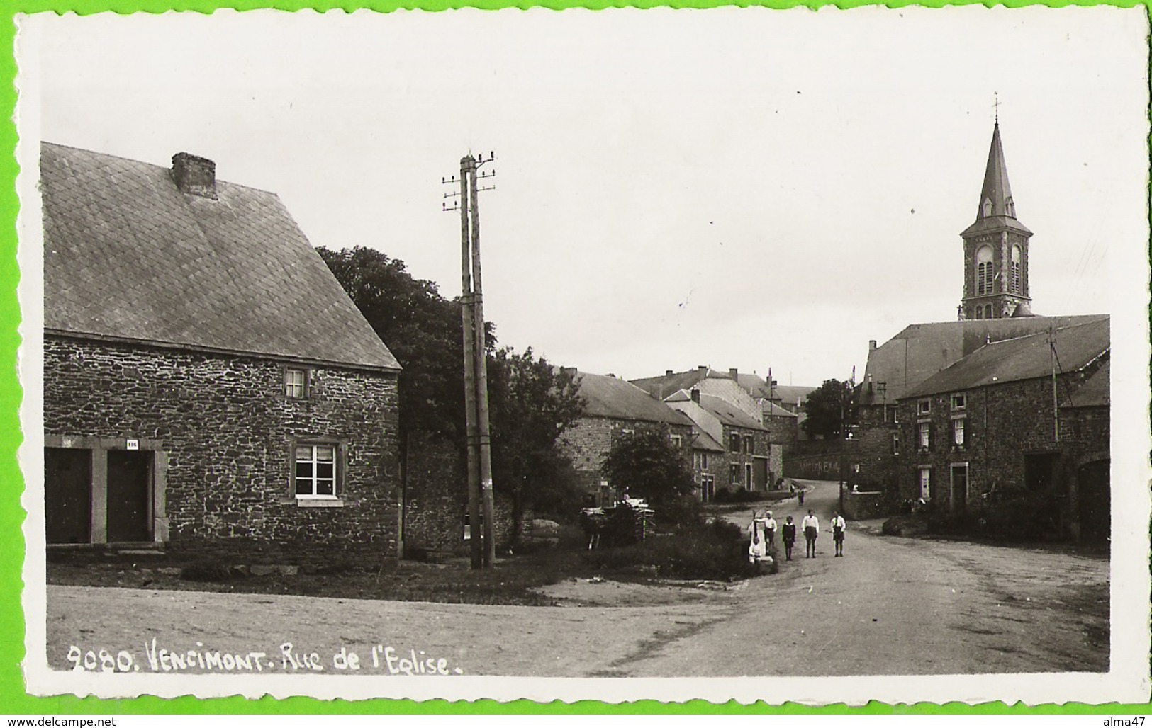 Vencimont - Rue De L'église Avec Personnages - REAL NL Véritable Photo 2080 - Pas Circulé - Gedinne