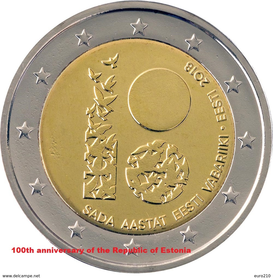 ESTLAND 2 Euro 2018 - 100. Jahrestag Der Unabhängigkeit Estlands - UNC - Estland