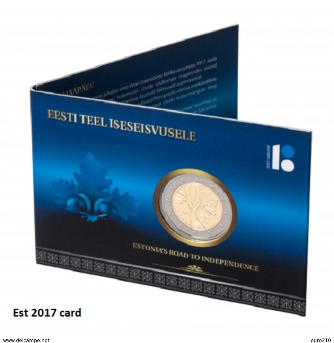 ESTLAND 2 Euro 2017 - Unabhängigkeit Estlands - Coincard - Estland