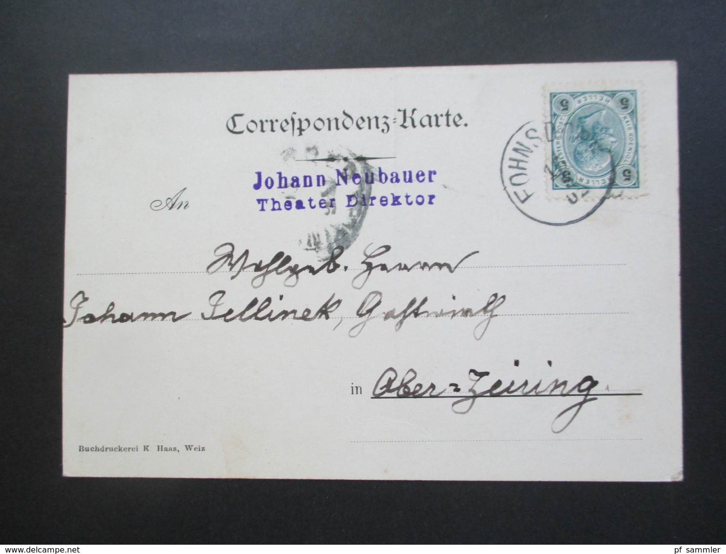 Österreich 1902 AK `s Nullerl Mit Gedicht über Wanderung Johann Neubauer Theater Direktor Seltene Karte!! - Théâtre