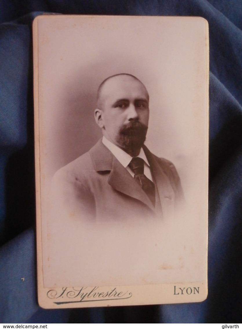 Photo CDV Sylvestre à Lyon - Portrait Homme, Circa 1890 L447A - Anciennes (Av. 1900)