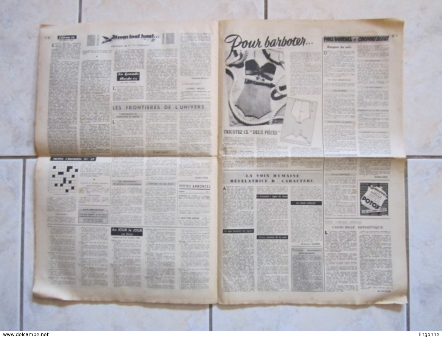 RARE LE JOURNAL de la FEMME Hebdomadaire interdit sous l'Occupation Directrice : Raymonde MACHARD 30 JUIN 1948