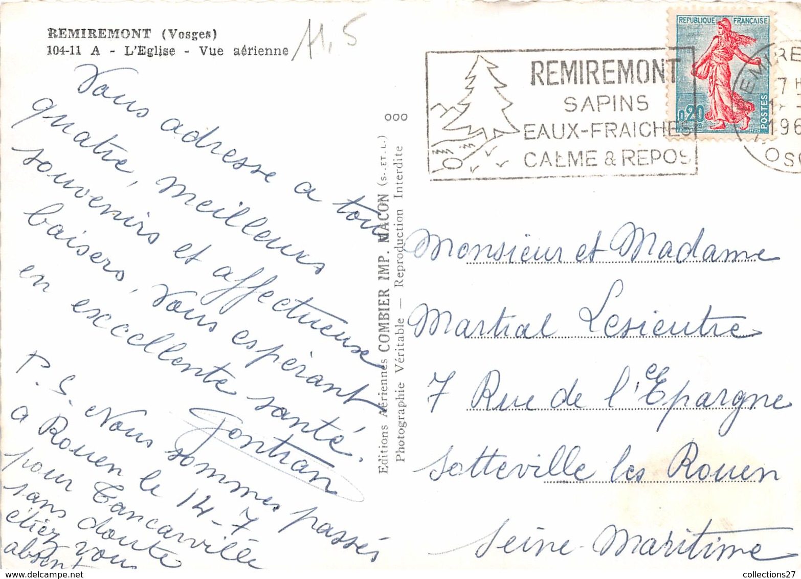 88-REMIREONT- VUE AERIENNE - Remiremont