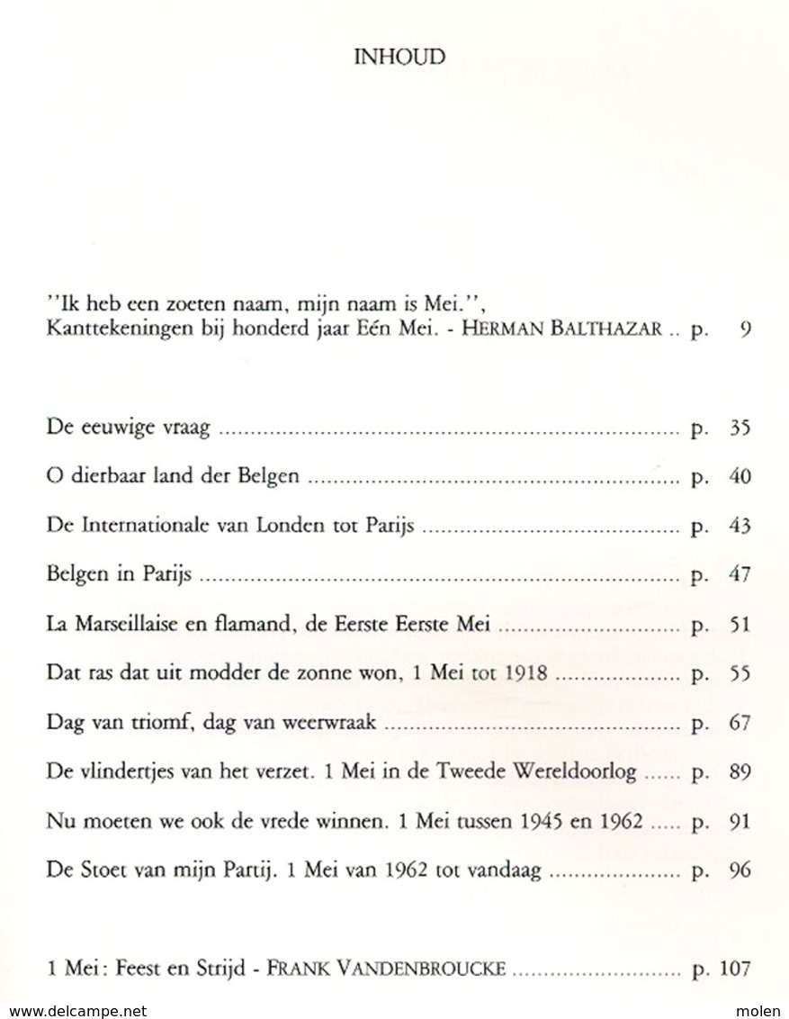 DE ROOS OP DE REVERS 1mei 1890=>1990 ©1990 109blz SOCIALISTISCHE ARBEIDERSBEWEGING ABVV VAKBOND SOCIALISME Politiek Z178 - Labor Unions