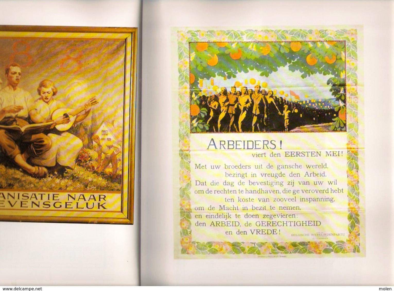 DE ROOS OP DE REVERS 1mei 1890=>1990 ©1990 109blz SOCIALISTISCHE ARBEIDERSBEWEGING ABVV VAKBOND SOCIALISME Politiek Z178 - Labor Unions