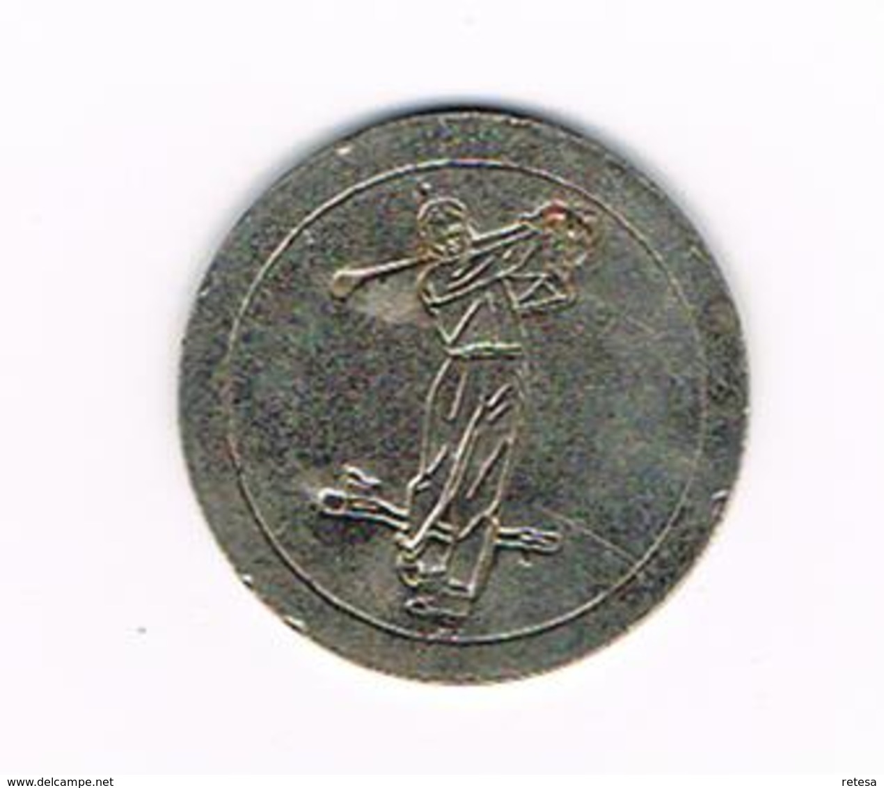 //  PENNING  GOLFSPELER - Souvenirmunten (elongated Coins)