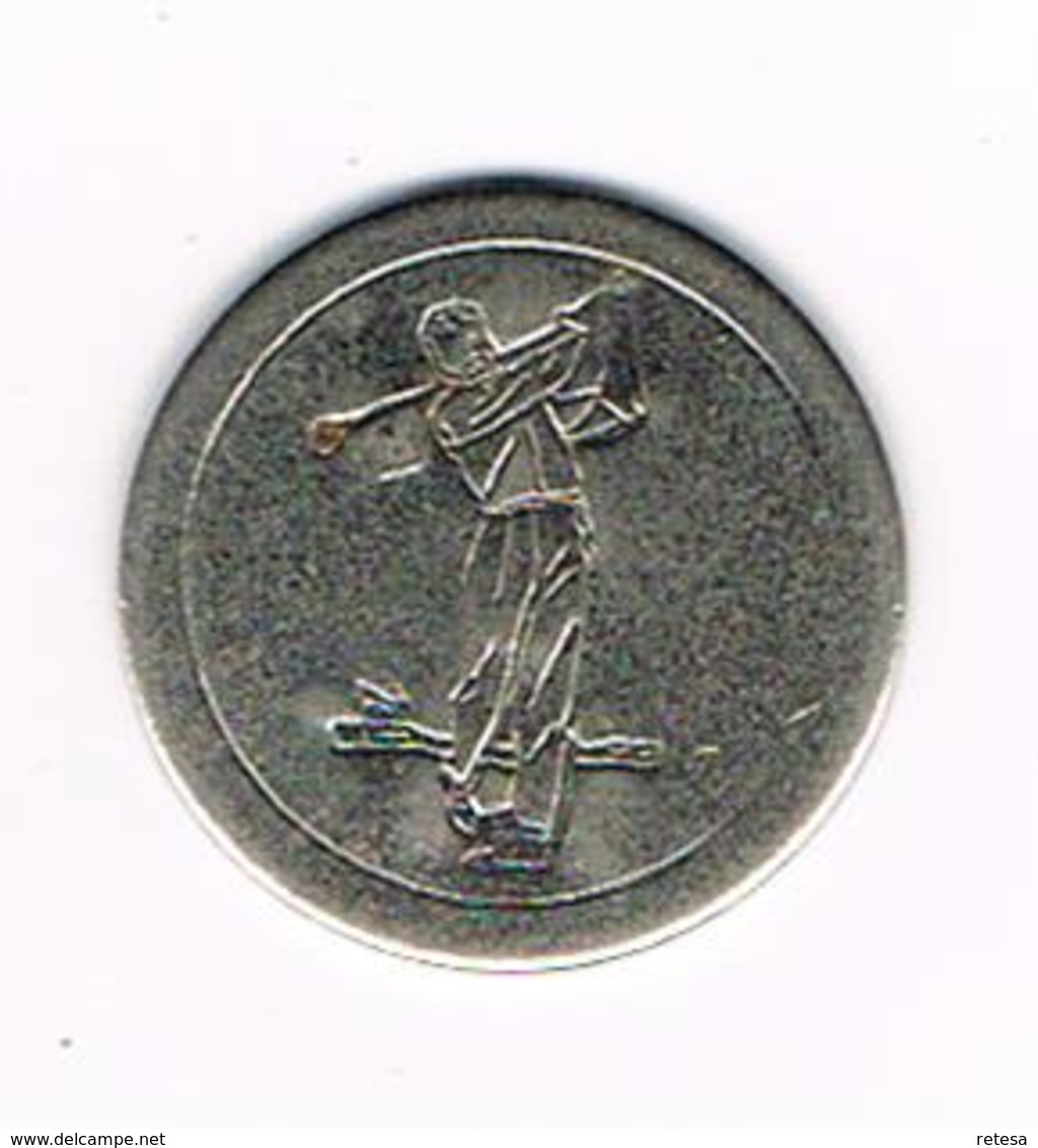 //  PENNING  GOLFSPELER - Souvenir-Medaille (elongated Coins)