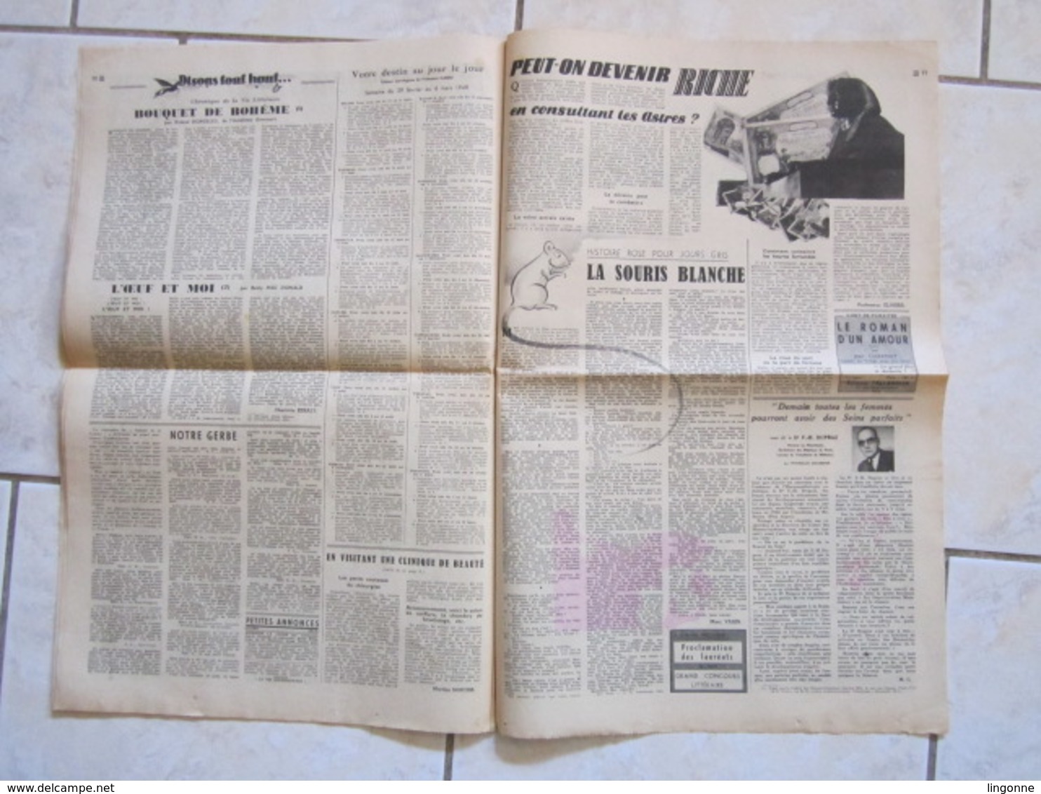 RARE LE JOURNAL de la FEMME Hebdomadaire interdit sous l'Occupation Directrice : Raymonde MACHARD 27 FEVRIER 1948