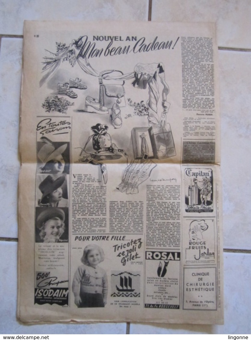 RARE LE JOURNAL De La FEMME Hebdomadaire Interdit Sous L'Occupation Directrice : Raymonde MACHARD 26 DECEMBRE 1947 - Autres & Non Classés