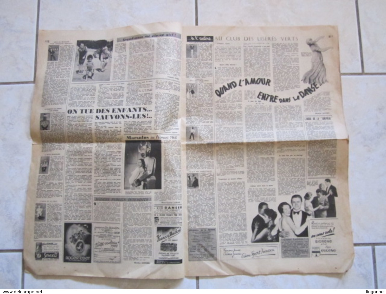 RARE LE JOURNAL De La FEMME Hebdomadaire Interdit Sous L'Occupation Directrice : Raymonde MACHARD 19 DECEMBRE 1947 - Autres & Non Classés