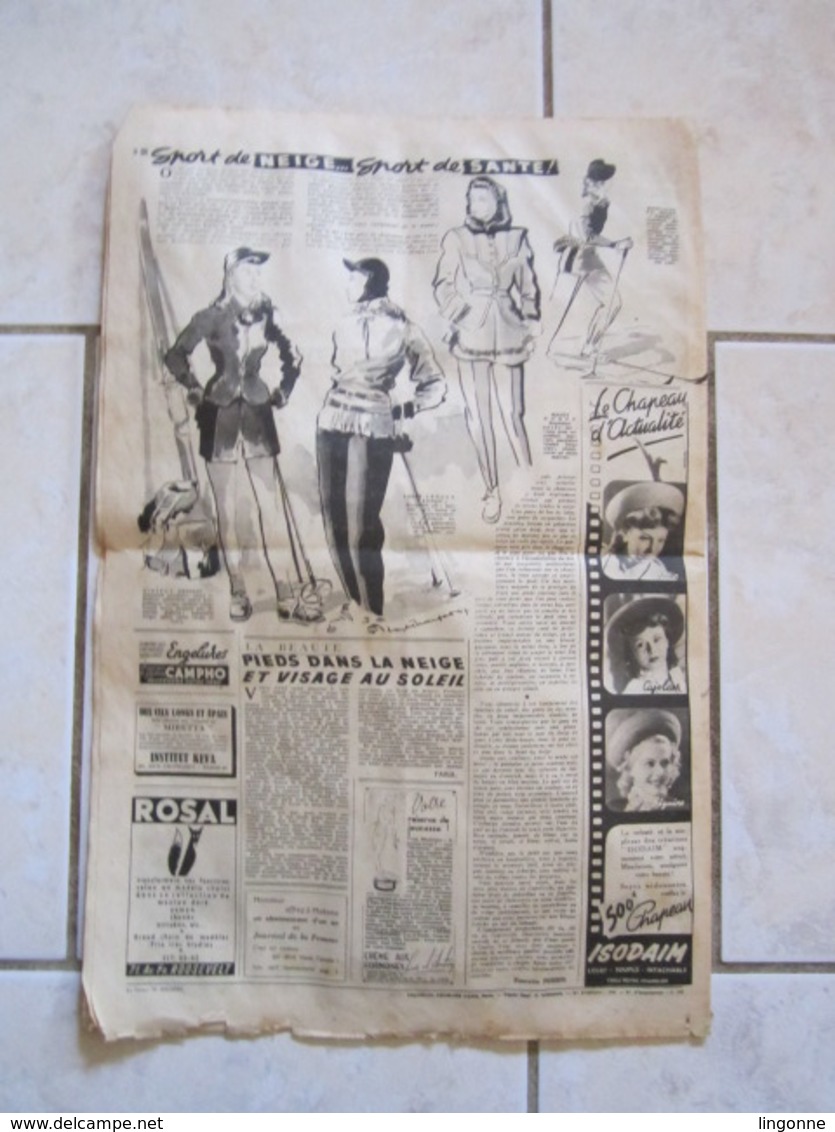 RARE LE JOURNAL De La FEMME Hebdomadaire Interdit Sous L'Occupation Directrice : Raymonde MACHARD 12 DECEMBRE 1947 - Autres & Non Classés