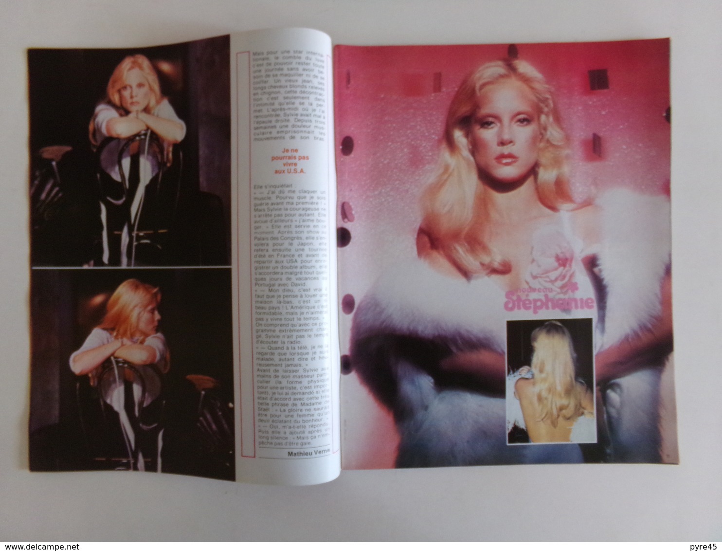 Revue " Nouveau Stéphanie " n° 39, 1978, Sylvie Vartan, Sheila, Gérard Lenorman ...