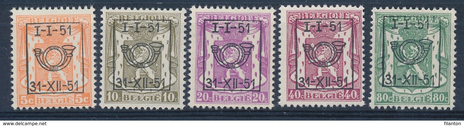 BELGIE - OBP Nr PRE 609/613 - Typo - Klein Staatswapen - Préo/Precancels - MNH** - Tipo 1936-51 (Sigillo Piccolo)