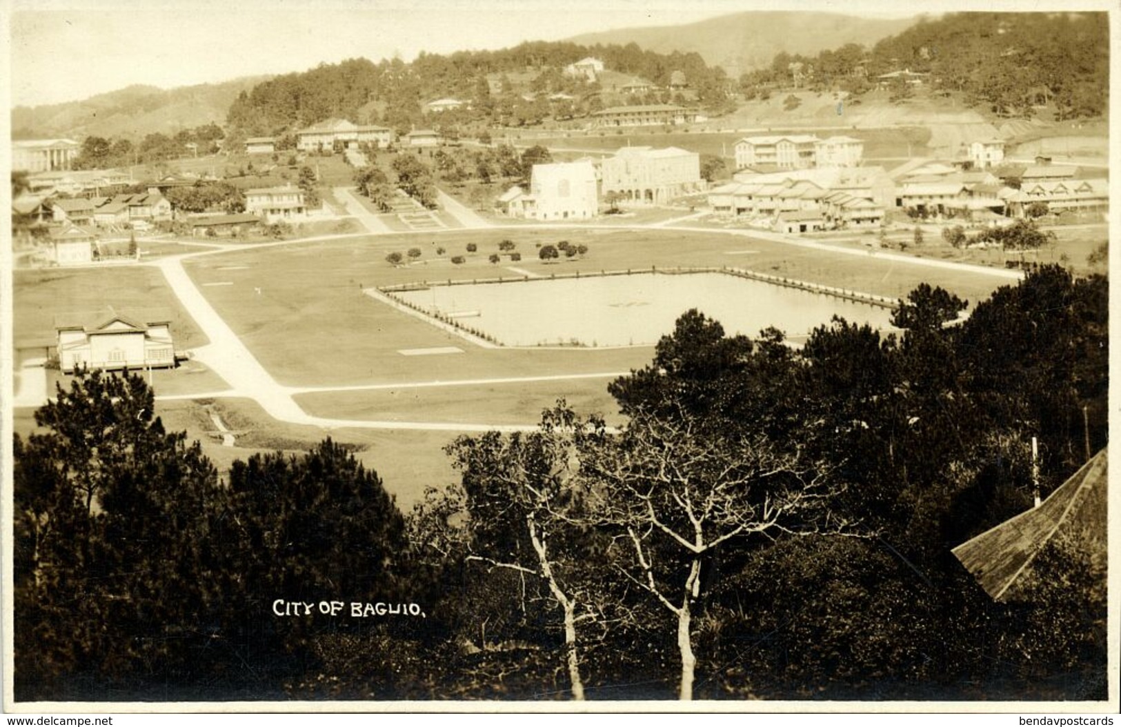 Philippines, BAGUIO, Benguet Luzon, Partial View (1910s) RPPC Postcard - Filippijnen