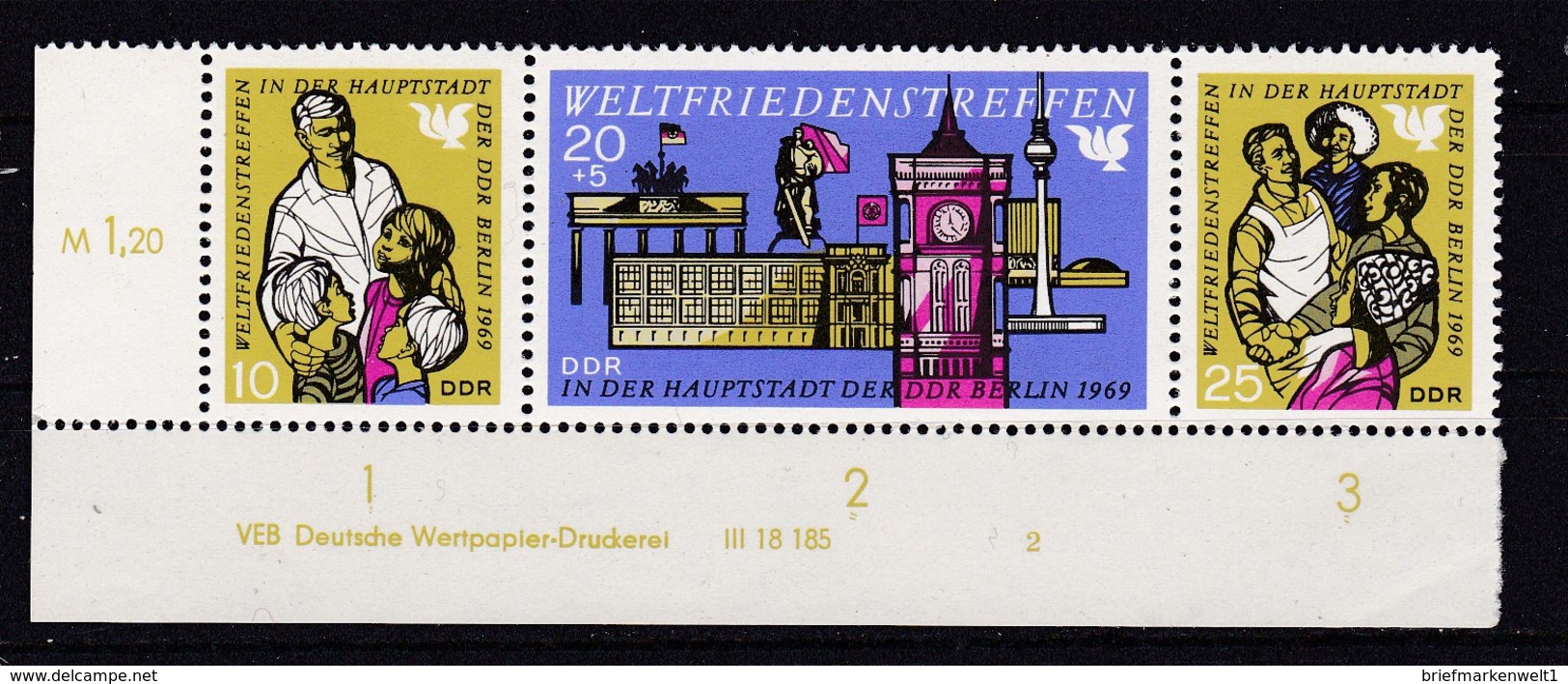 DDR, Nr.1478/80 ZD DV** (K 4151e) - Ungebraucht