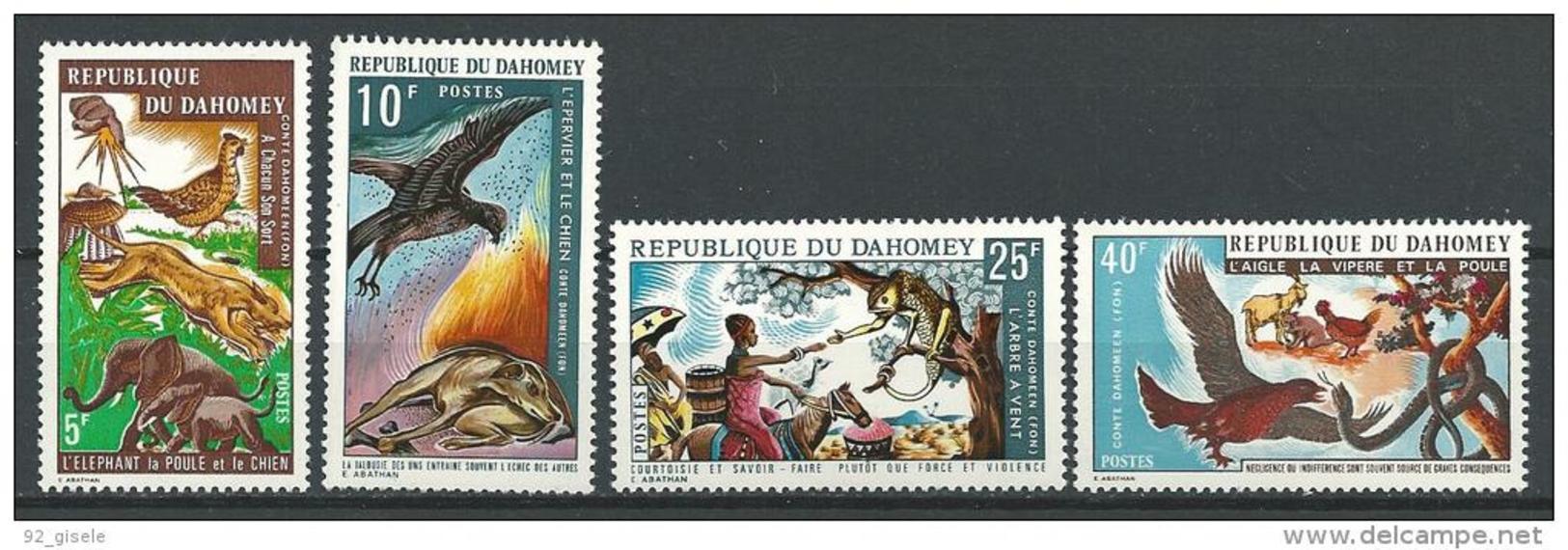 Dahomey YT 335 à 338 " Contes Dahoméens " 1974 Neuf** - Benin – Dahomey (1960-...)