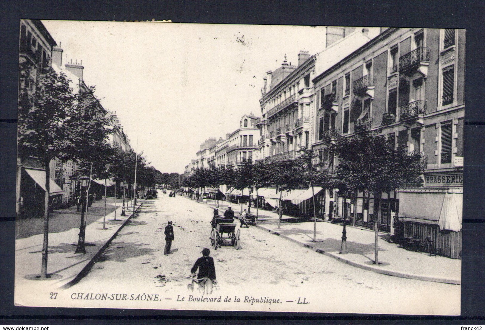 71. Chalon Sur Saone. Boulevard De La République. Vignette Du Carnaval 1914 - Chalon Sur Saone