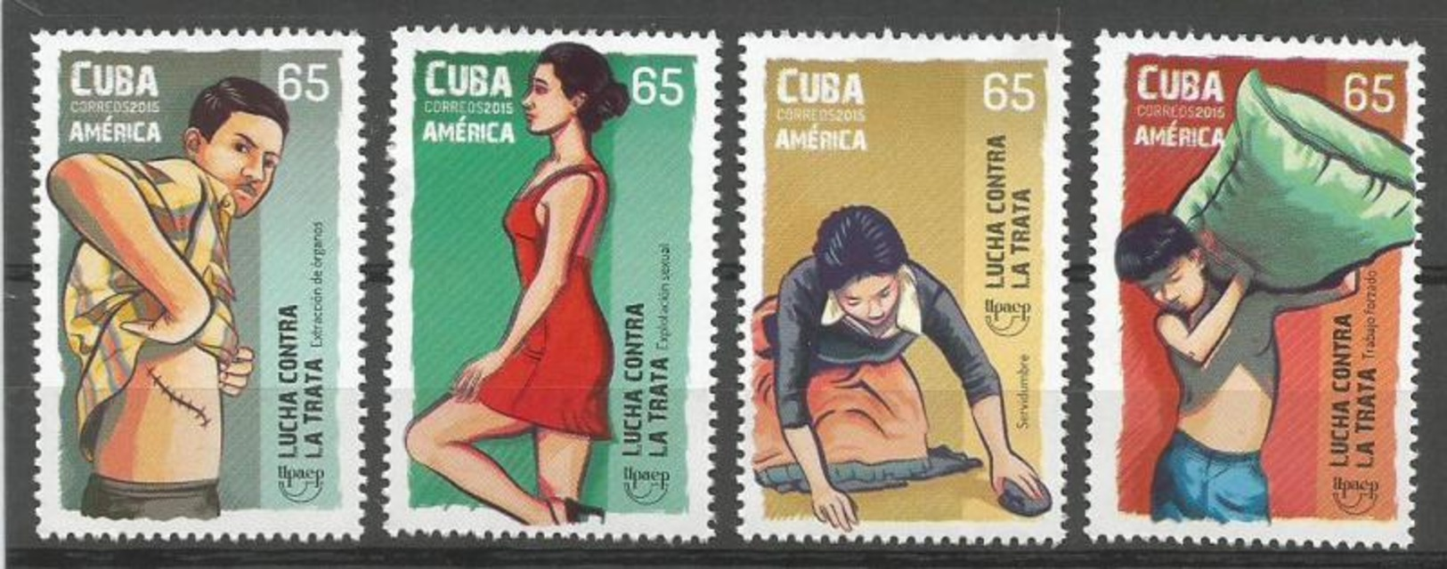 Cuba 2015 America UPAEP Fight Against People Traffic 4v MNH - Nuevos