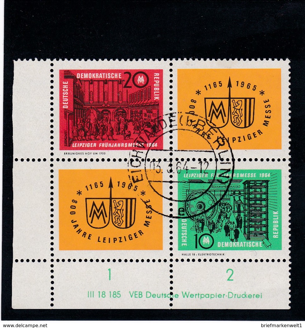 DDR, Nr. 1012/13 ZD DV, Gest. (K 4152d) - Oblitérés