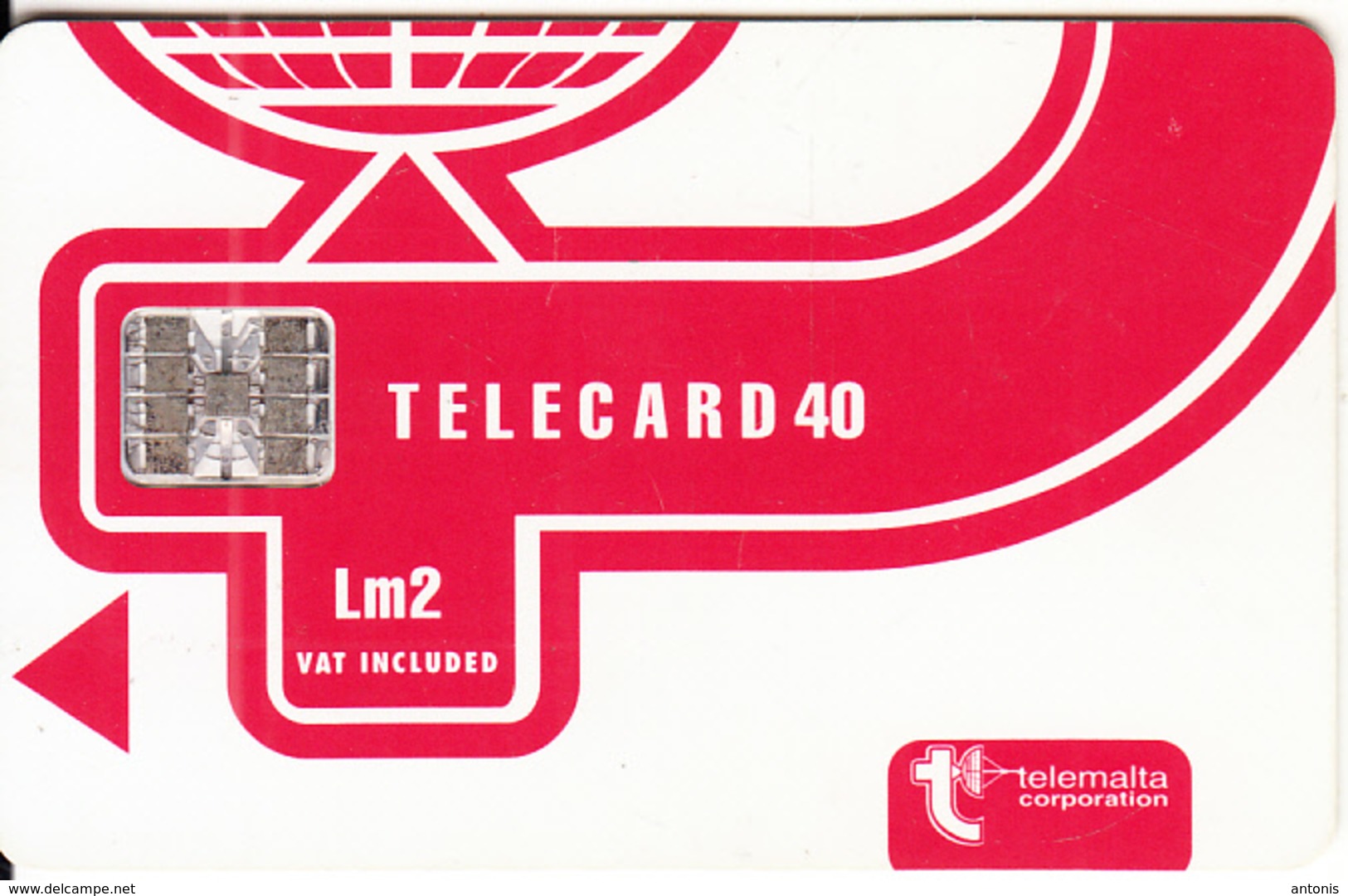 MALTA - Telecom Logo Lm2(vat Included), CN : C55150725, Chip SC7, 05/95, Used - Malta