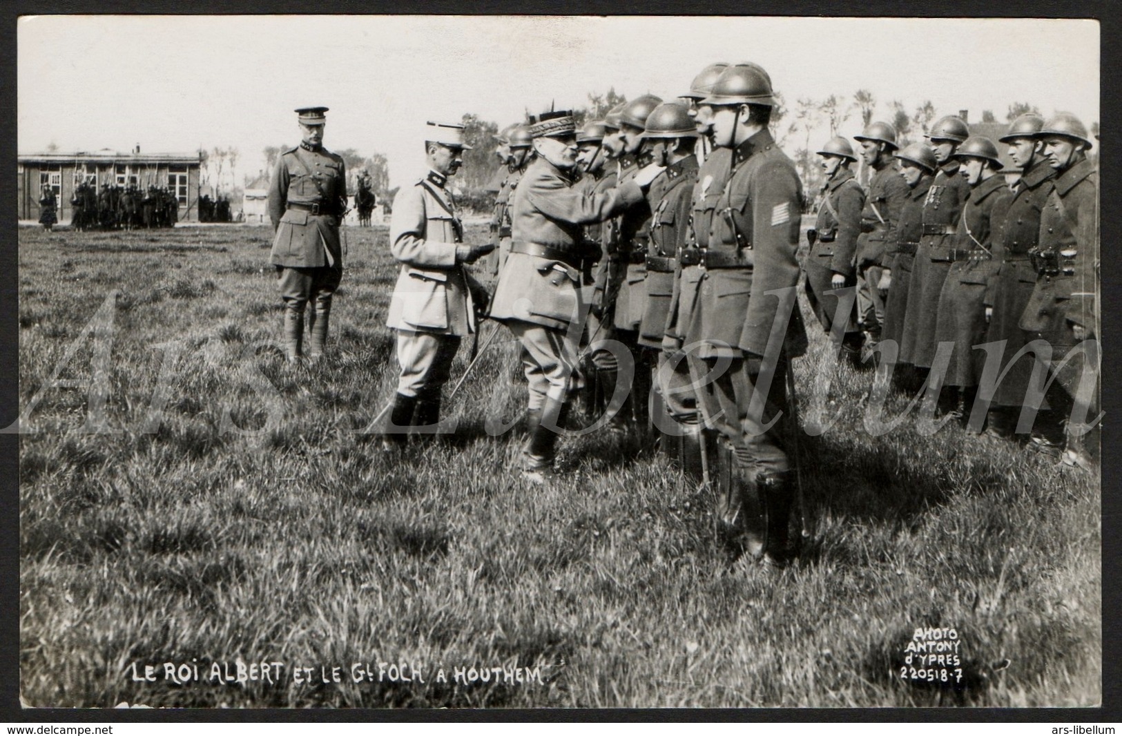 CPA / Postcard / ROYALTY / Belgium / Belgique / Roi Albert I / Koning Albert I / Houthem / Foch / 2 Scans / Antony - Guerra 1914-18