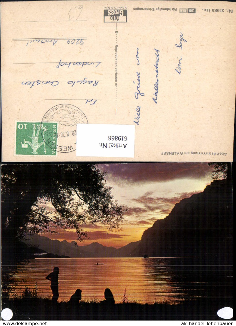 619868,Abendstimmung A. Walensee Weesen - Weesen