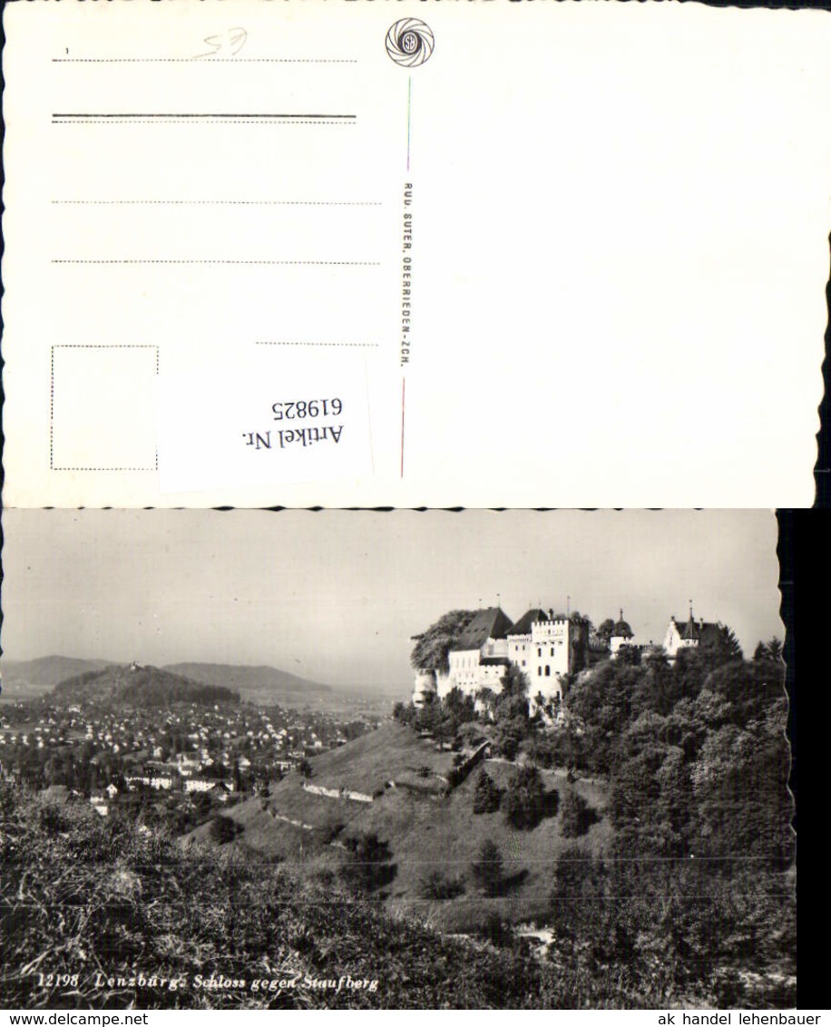 619825,Foto Ak Lenzburg Schloss Gegen Staufberg - Lenzburg