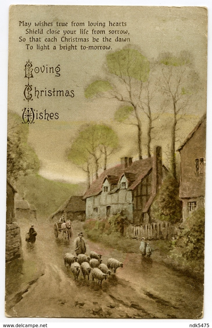 LOVING CHRISTMAS WISHES / SHEPHERD & FLOCK / ADDRESS - LEEDS, ALEXANDRA ROAD, SPRING GROVE HOUSE (SALVATION ARMY) - Other & Unclassified