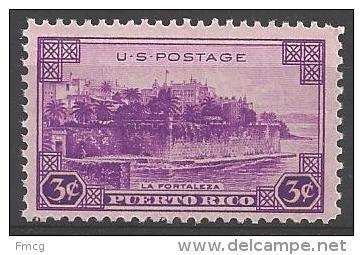 1937 3 Cents Puerto Rico, Mint Never Hinged - Unused Stamps