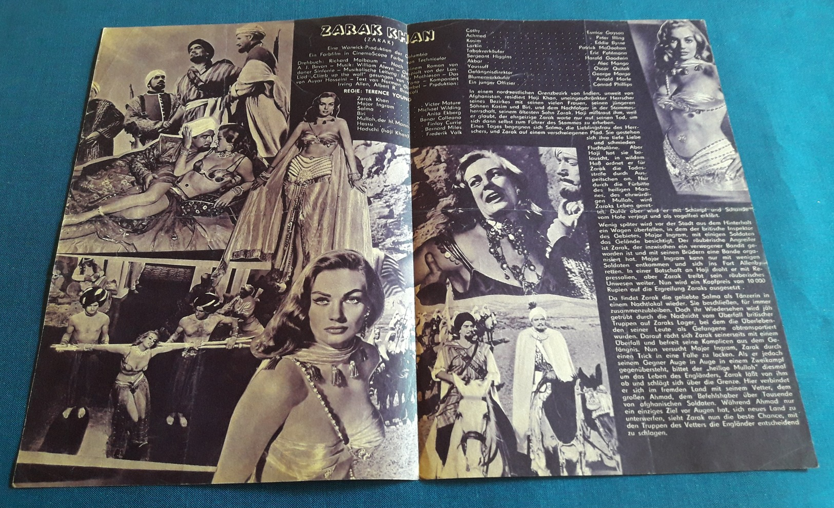 Anita Ekberg, Victor Mature, Michael Wilding > "ZARAK KHAN" > Altes NFP-Filmprogramm '1957 (fp74) - Zeitschriften