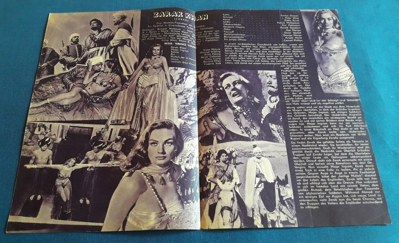 Anita Ekberg, Victor Mature, Michael Wilding > "ZARAK KHAN" > Altes NFP-Filmprogramm '1957 (fp74) - Magazines