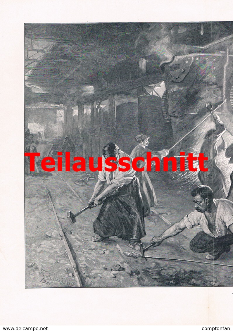 970 Reusing Guss Schiffspanzerblock 35 X 27 Cm Großbild 1902 !! - Bateaux