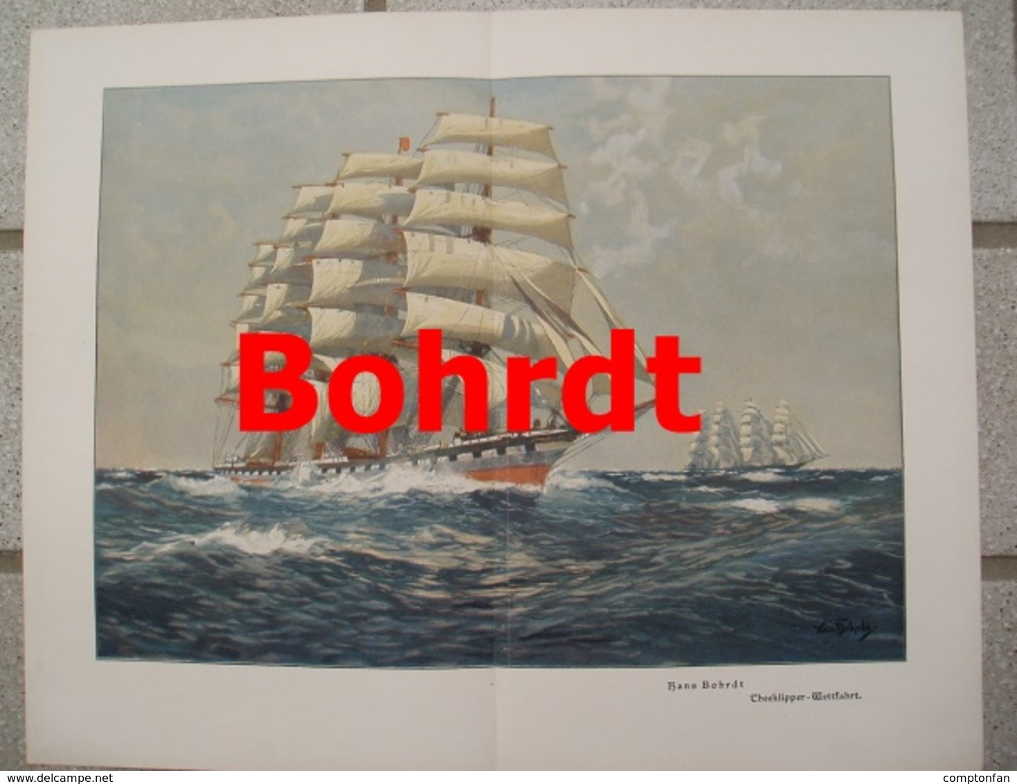 D101 971 Bohrdt Segelboote Wettfahrt 35 X 27 Cm Großbild 1902 !! - Other & Unclassified