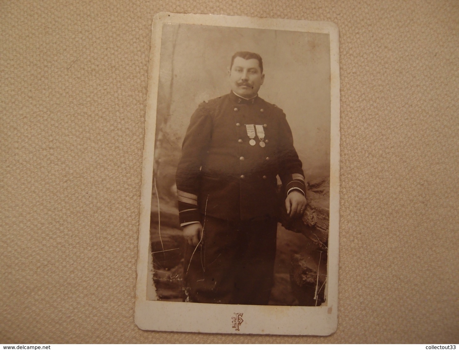 Photo CDV Militaria Décorations Photographe De Villneuve Sur Lot - Guerra, Militari