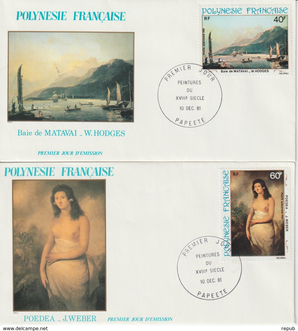 Polynésie FDC 1981 Peintures Du XVIIIème Siècle PA 163 à 166 - FDC