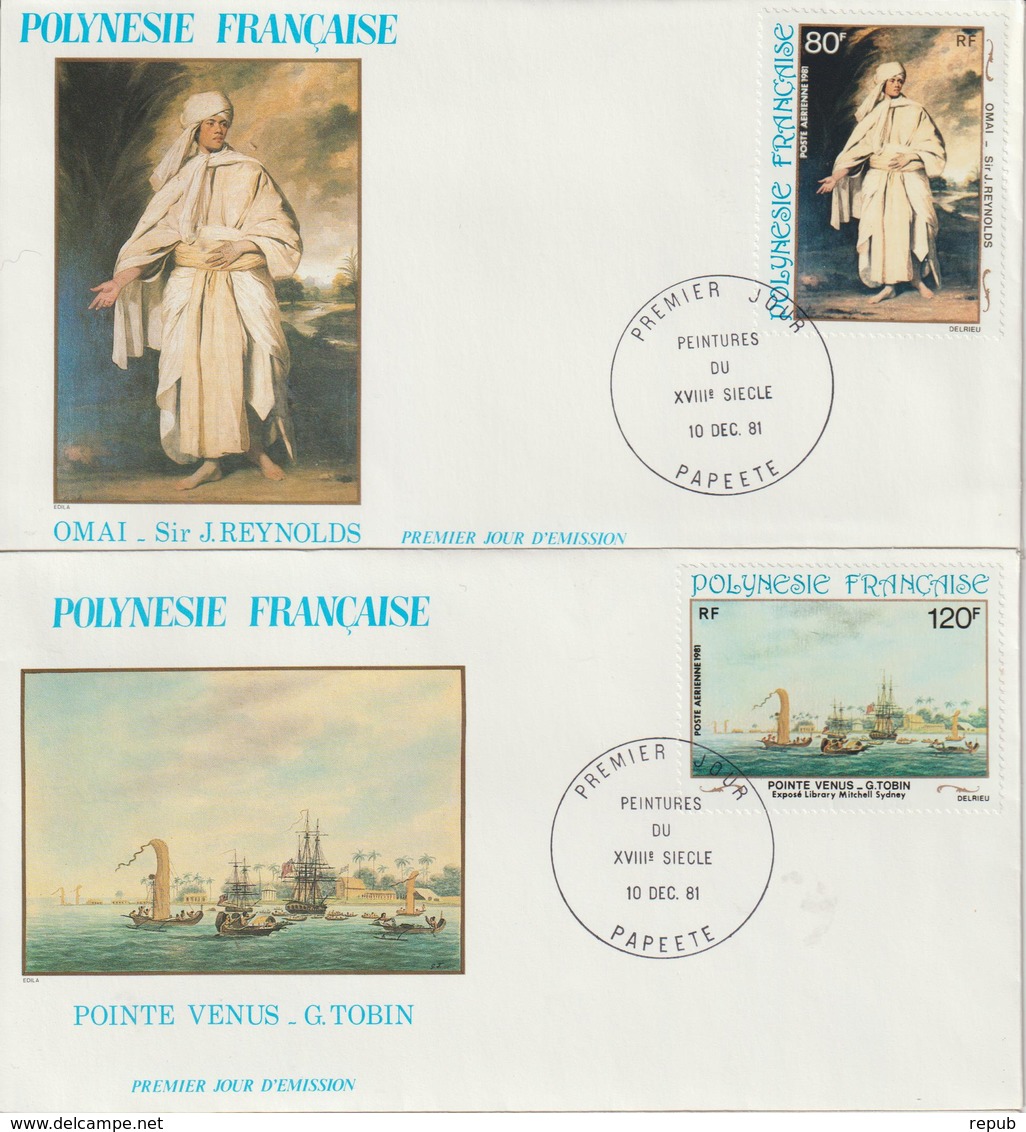 Polynésie FDC 1981 Peintures Du XVIIIème Siècle PA 163 à 166 - FDC