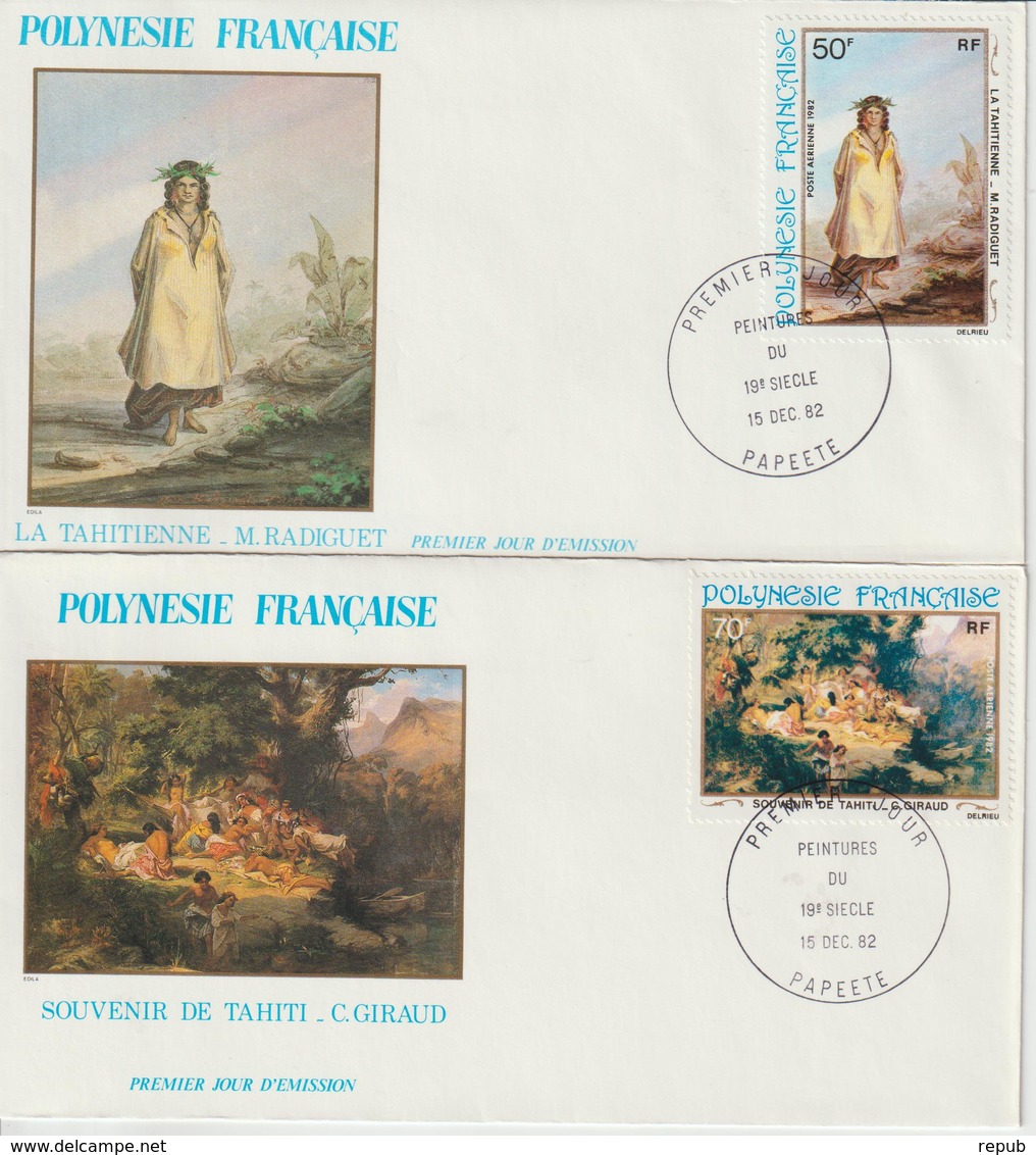 Polynésie FDC 1982 Peintures Du XVIIIIème Siècle PA 170 à 173 - FDC