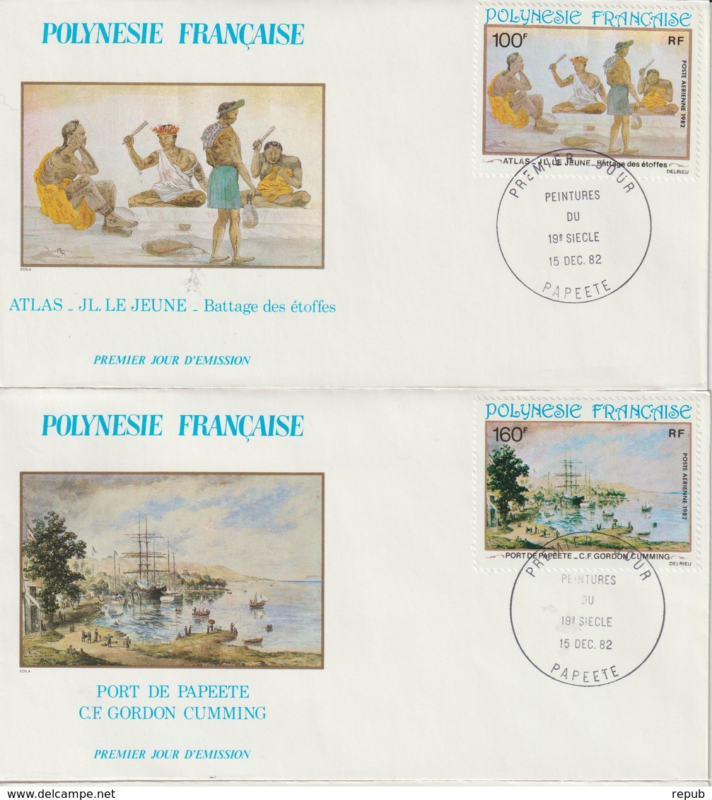 Polynésie FDC 1982 Peintures Du XVIIIIème Siècle PA 170 à 173 - FDC