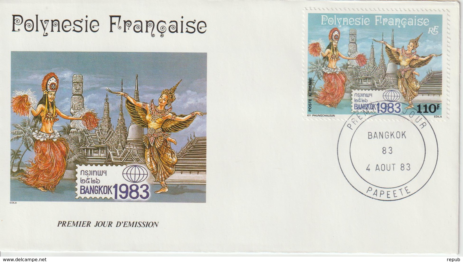 Polynésie FDC 1983 Bangkok 83 PA 177 - FDC