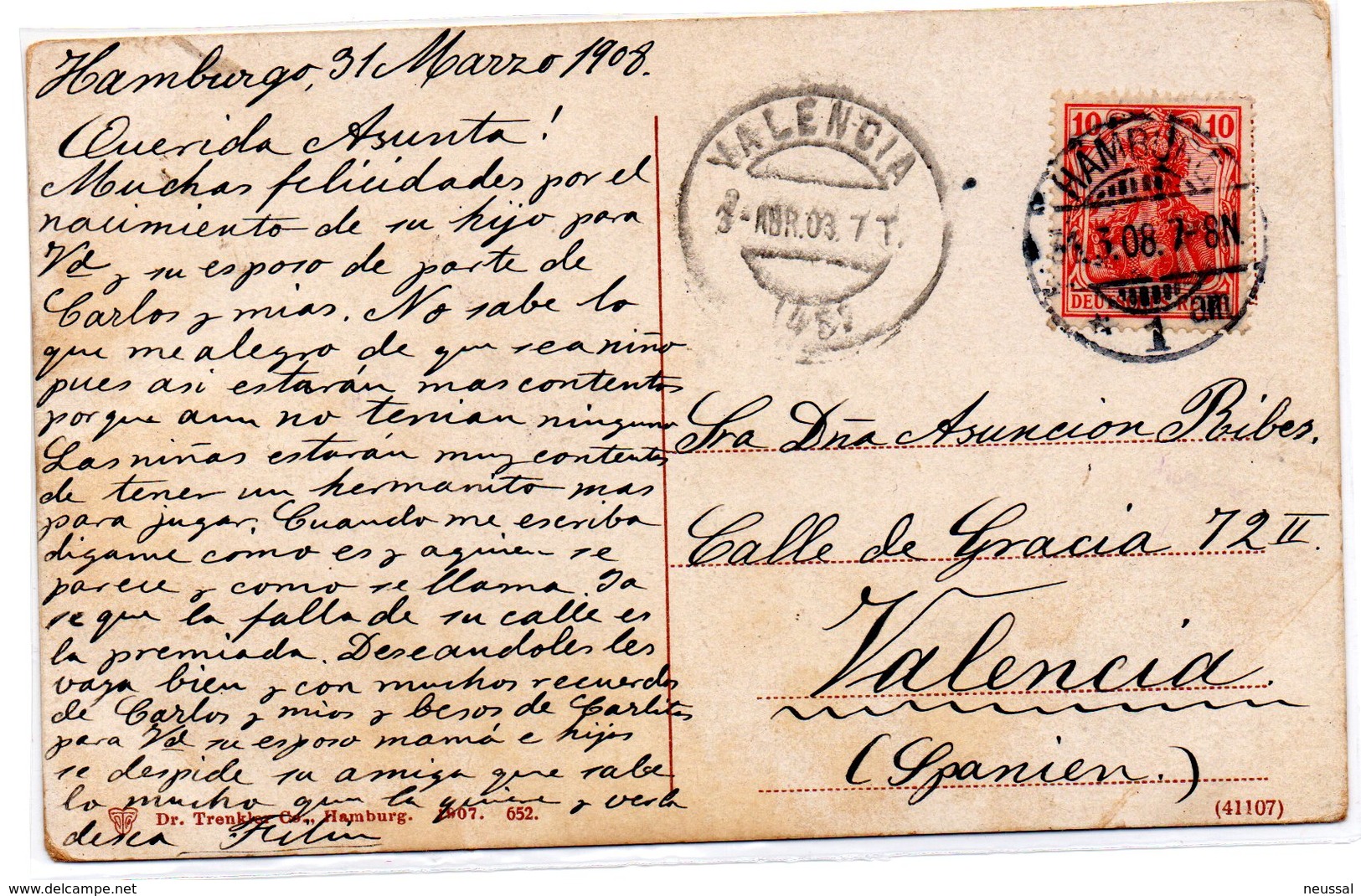 Tarjeta Postal De Hamburgo Circulada  Stellingen - Stellingen