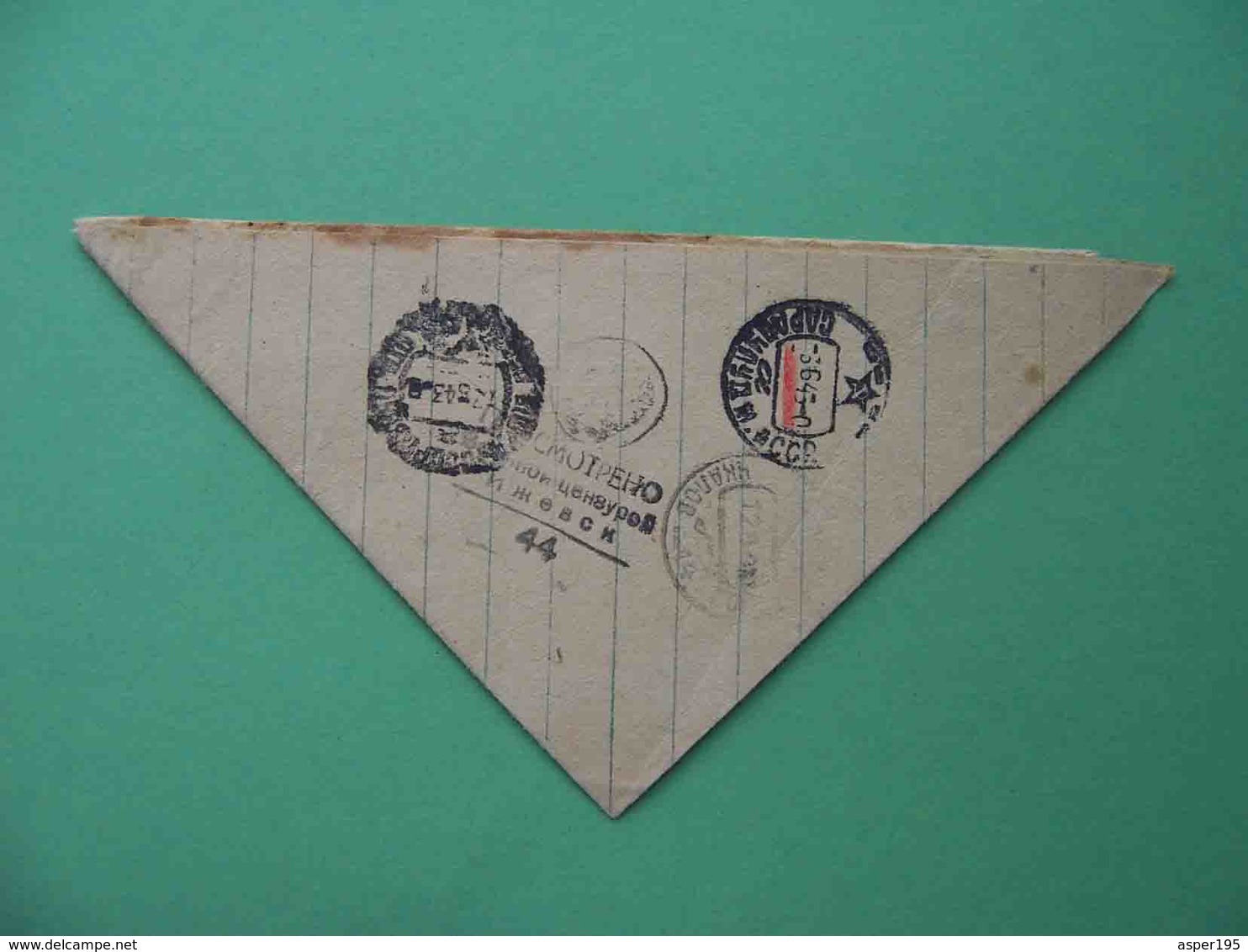 USSR Army Correspondence 1943 Triangle Cover, Local Censored Postmark IZHEVSK - Covers & Documents