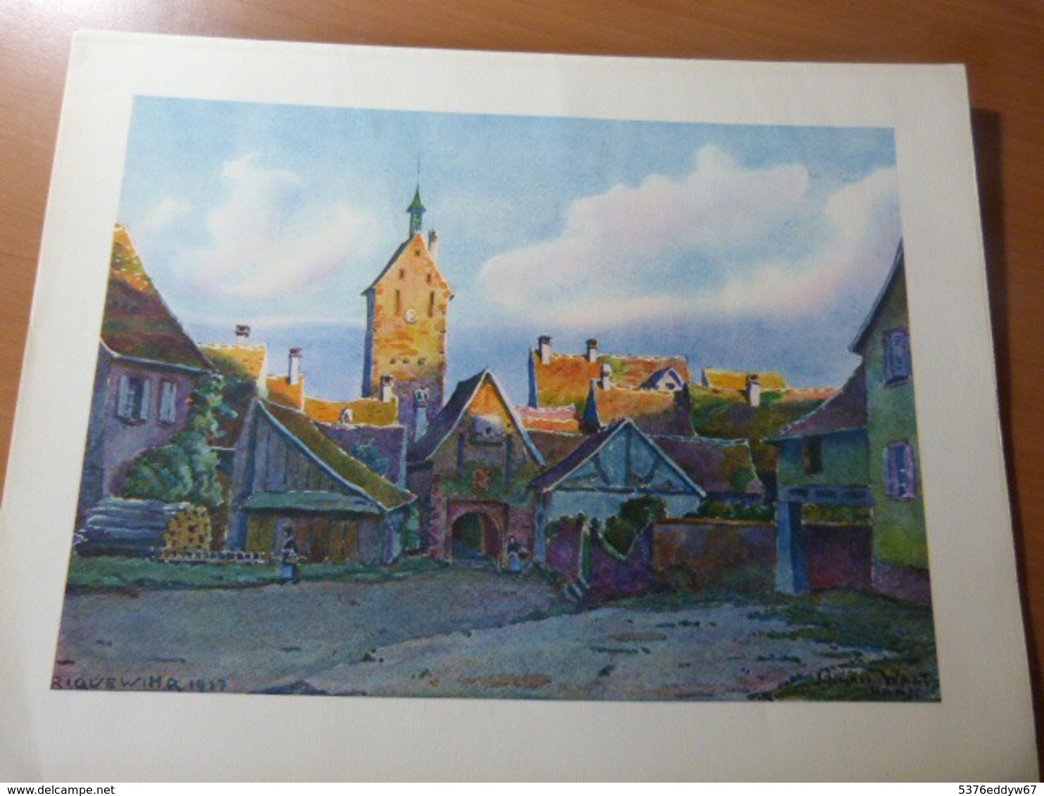 Hansi. Riquewihr Et Le Dolder. Reproduction D'une Aquarelle. Alsace - 1901-1940