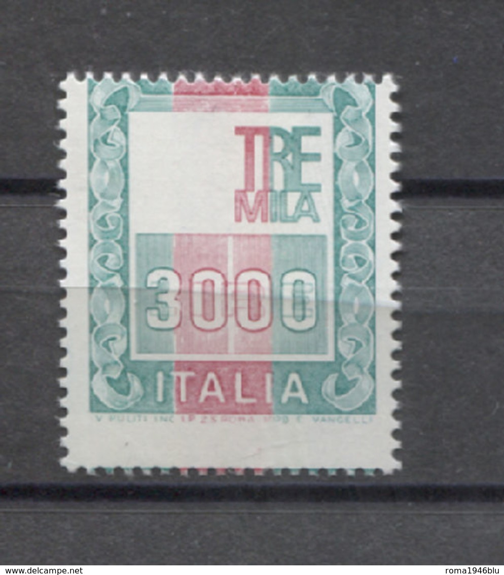 REPUBBLICA ITALIA 1979 ALTI VALORI 3000 LIRE VARIETA' ITALIA SENZA TESTA **MNH C. RAYBAUDI - Varietà E Curiosità