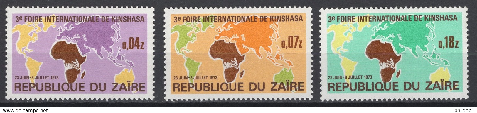 1973. République Du Zaïre. COB N° 832/34 *, MH - Nuovi
