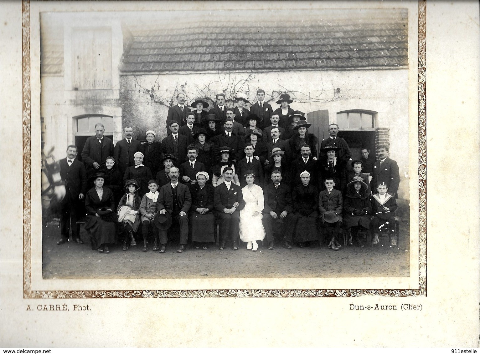 18  DUN SUR AURON . PHOTO De  MARIAGE Verso BILLON- . ( A CARRE  . Format 23  X 17 ) - Dun-sur-Auron