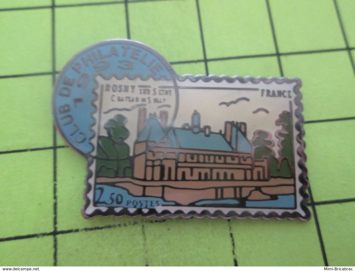 812e Pin's Pins / Beau Et Rare : THEME POSTES / TIMBRE POSTE CLUB DE PHILATELIE DE ROSNY SUR SEINE - Mail Services