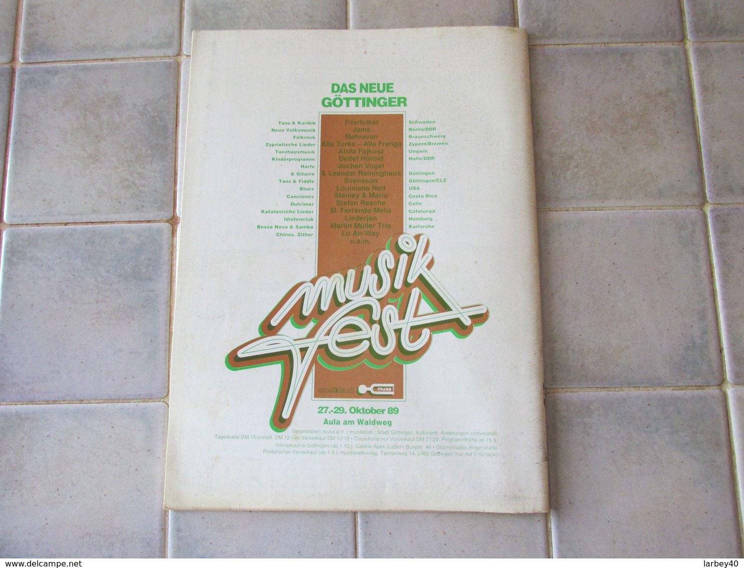 Musikblatt 1989 Jams Cajun & Zydeco Ect - Música