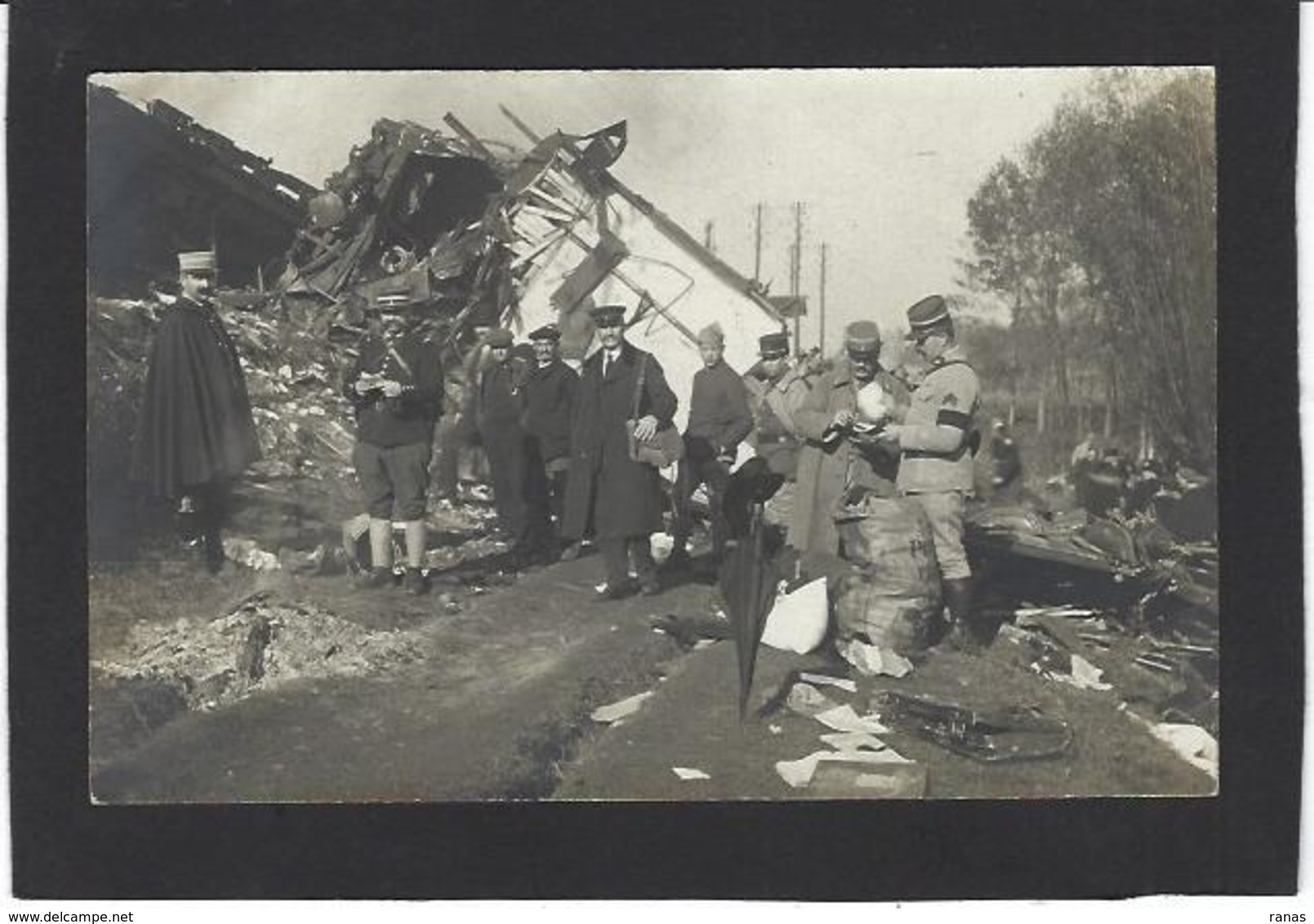 CPA Seine Et Marne 77 Melun Catastrophe Déraillement Chemin De Fer Train Train Carte Photo RPPC Non Circulé - Melun