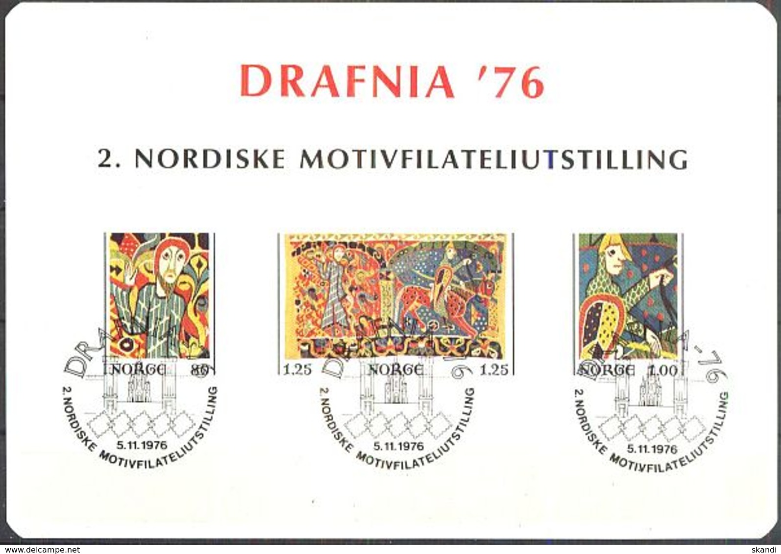 NORWEGEN 1976 Souvenir Block - Ensayos & Reimpresiones